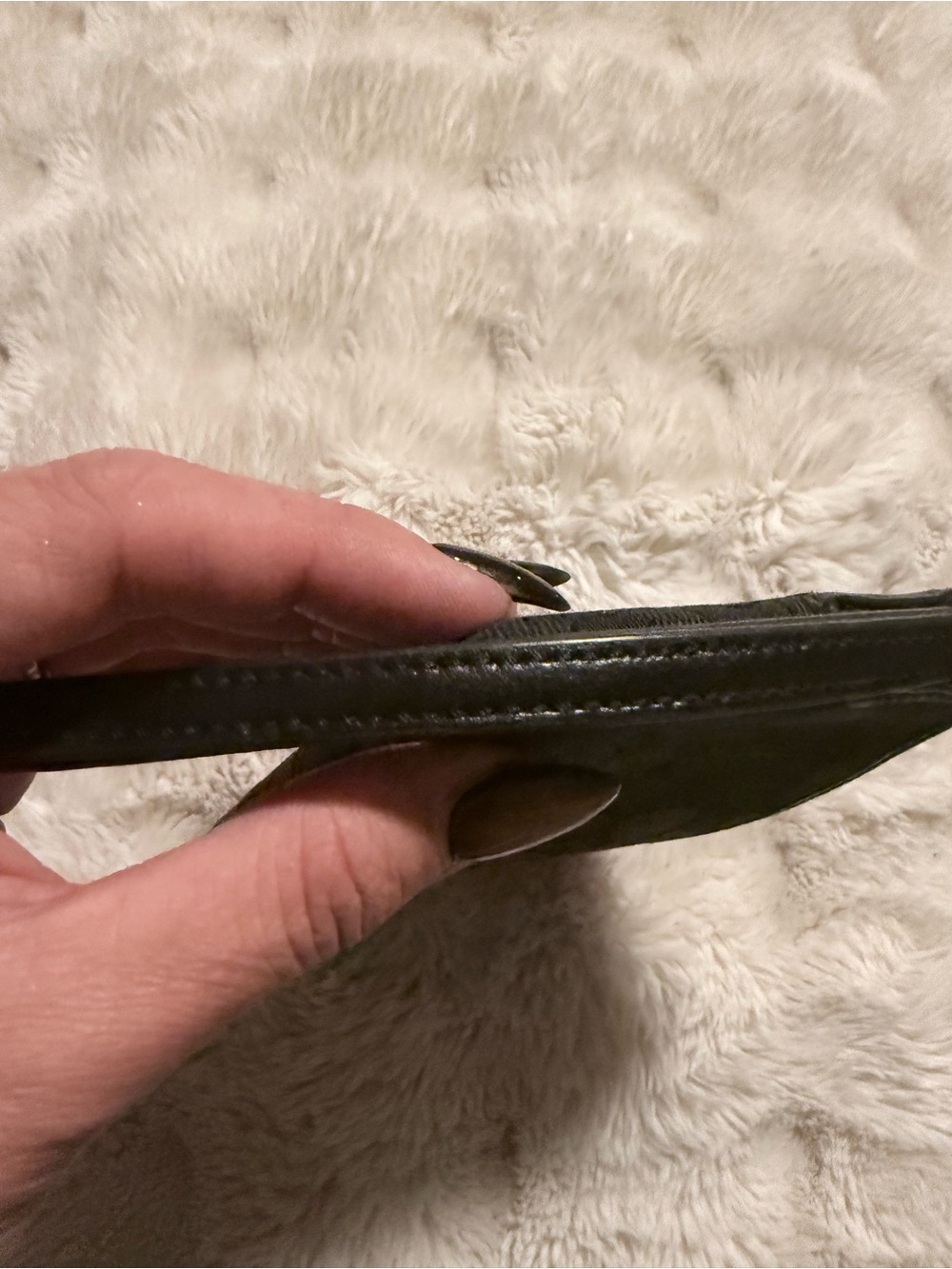 Coach Black Signature Wristlet Wallet Zip Pouch Canvas Leather Trim - Picture 5 of 7